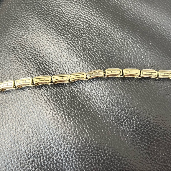 Heidi Daus Gold-Tone Baguette Crystal Link Bracelet - Picture 2 of 5